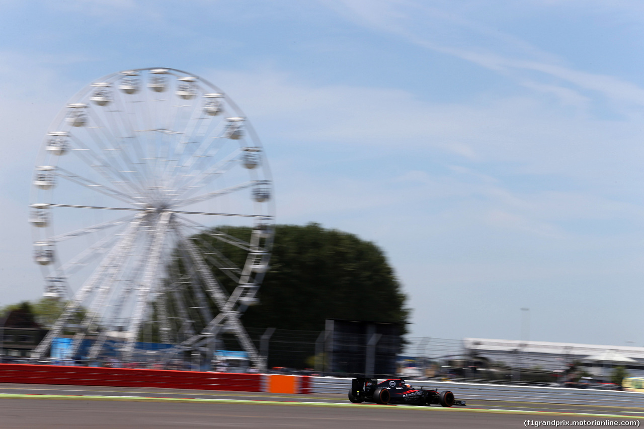 GP GRAN BRETAGNA, 03.07.2015 - Prove Libere 1, Fernando Alonso (ESP) McLaren Honda MP4-30