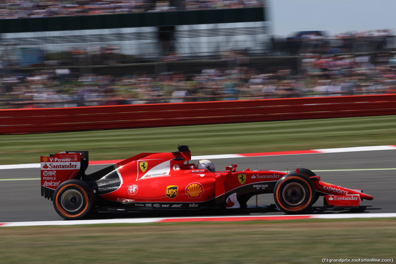 GP GRAN BRETAGNA, 03.07.2015 - Prove Libere 1, Sebastian Vettel (GER) Ferrari SF15-T