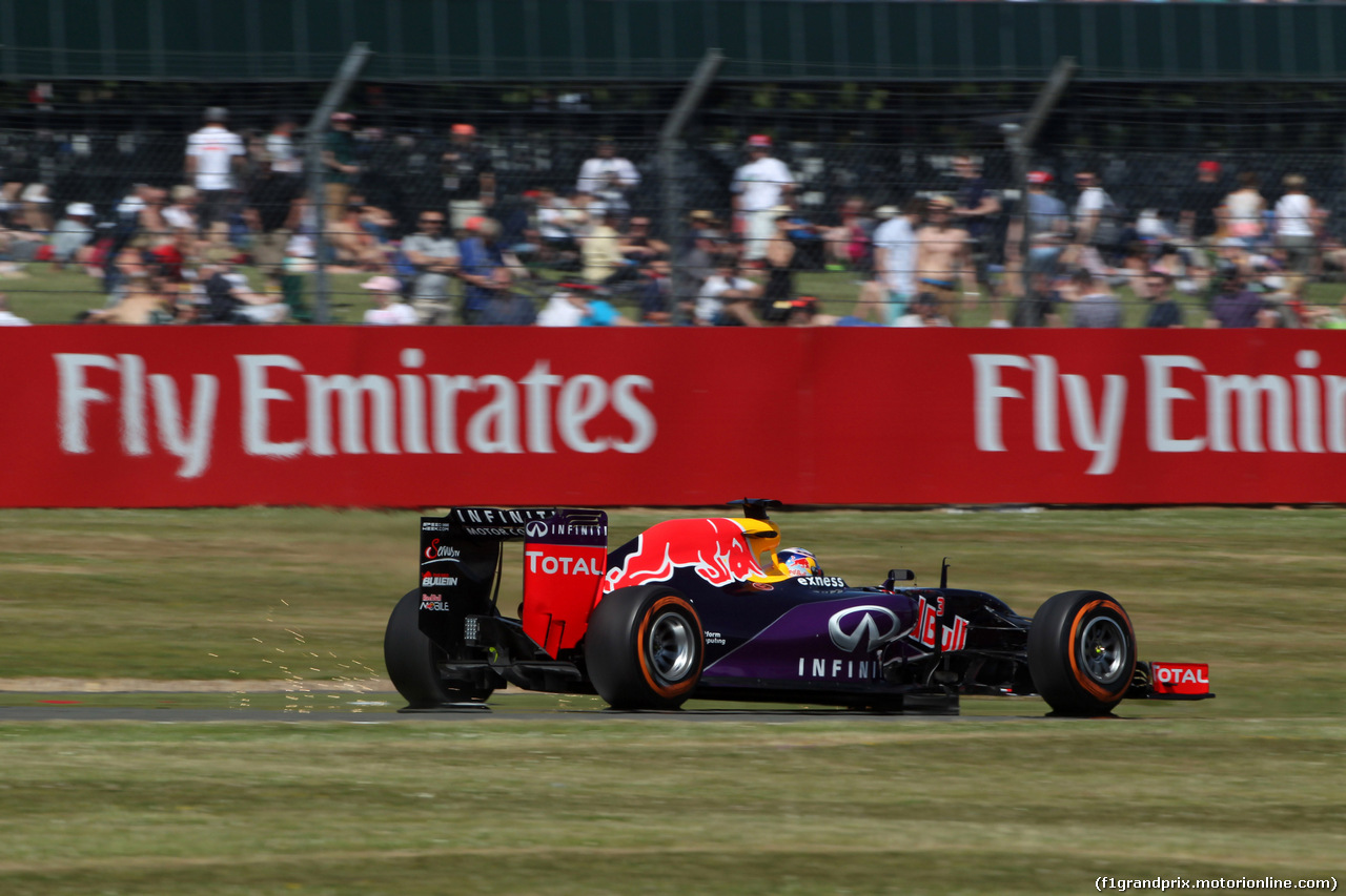 GP GRAN BRETAGNA, 03.07.2015 - Prove Libere 1, Daniel Ricciardo (AUS) Red Bull Racing RB11