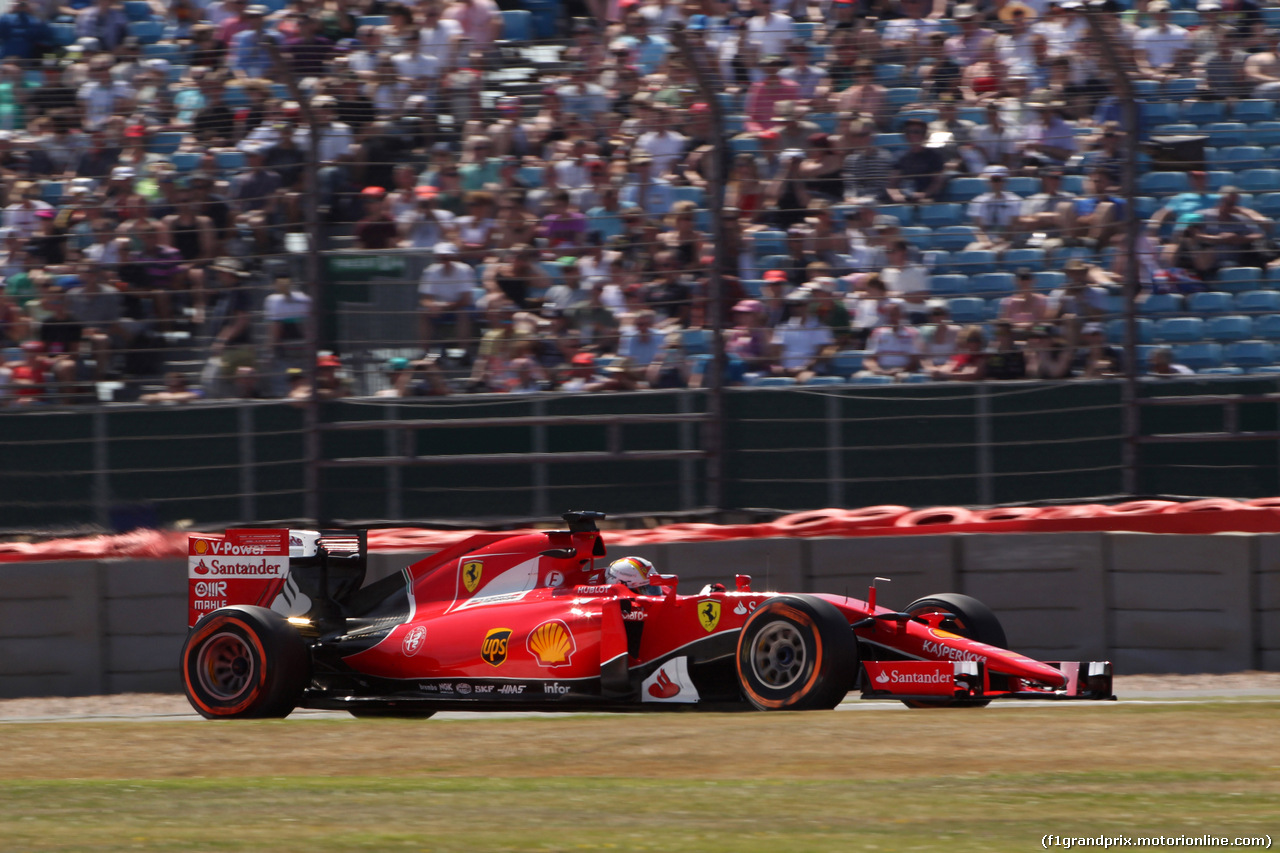 GP GRAN BRETAGNA, 03.07.2015 - Prove Libere 1, Sebastian Vettel (GER) Ferrari SF15-T