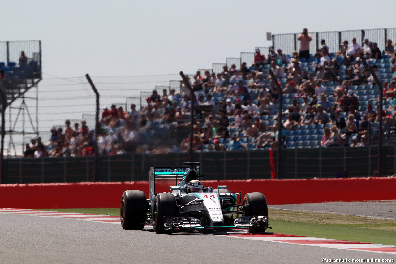 GP GRAN BRETAGNA, 03.07.2015 - Prove Libere 1, Lewis Hamilton (GBR) Mercedes AMG F1 W06