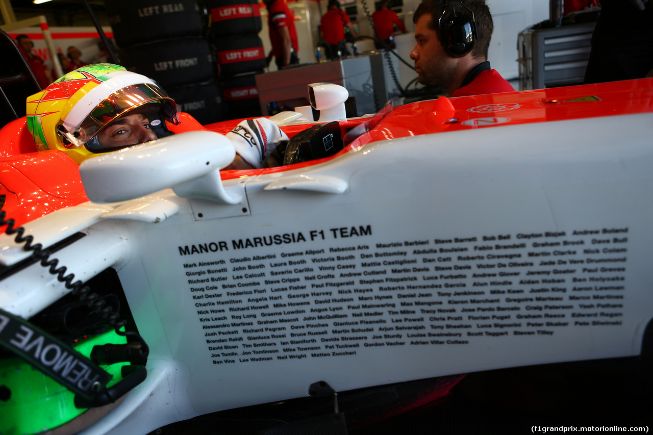 GP GRAN BRETAGNA, 03.07.2015 - Prove Libere 1, Roberto Merhi (ESP) Manor Marussia F1 Team