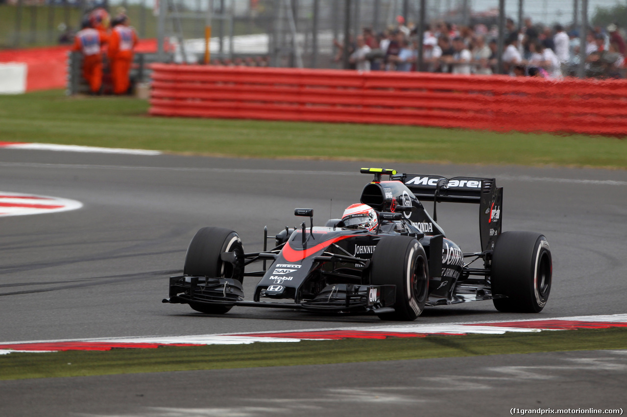 GP GRAN BRETAGNA, 03.07.2015 - Prove Libere 2, Jenson Button (GBR)  McLaren Honda MP4-30.