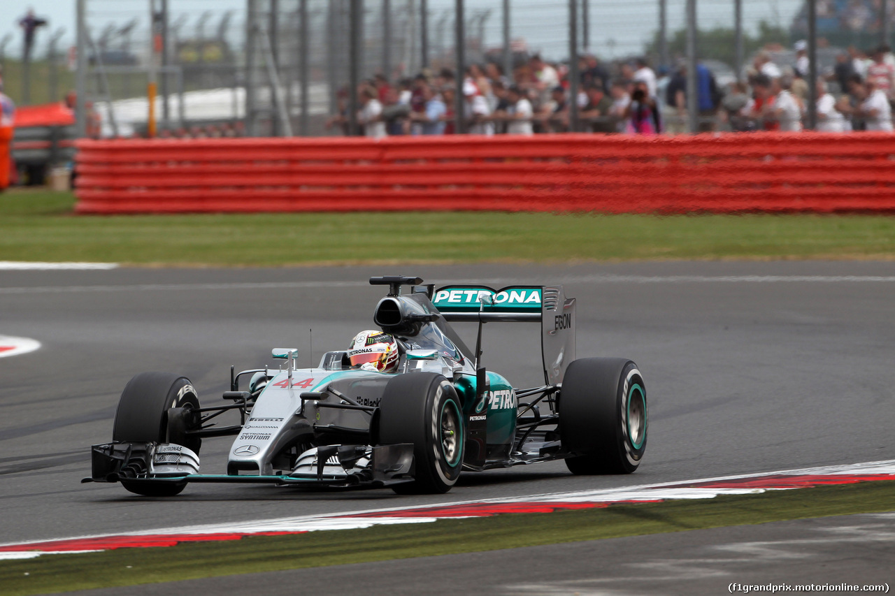 GP GRAN BRETAGNA, 03.07.2015 - Prove Libere 2, Lewis Hamilton (GBR) Mercedes AMG F1 W06