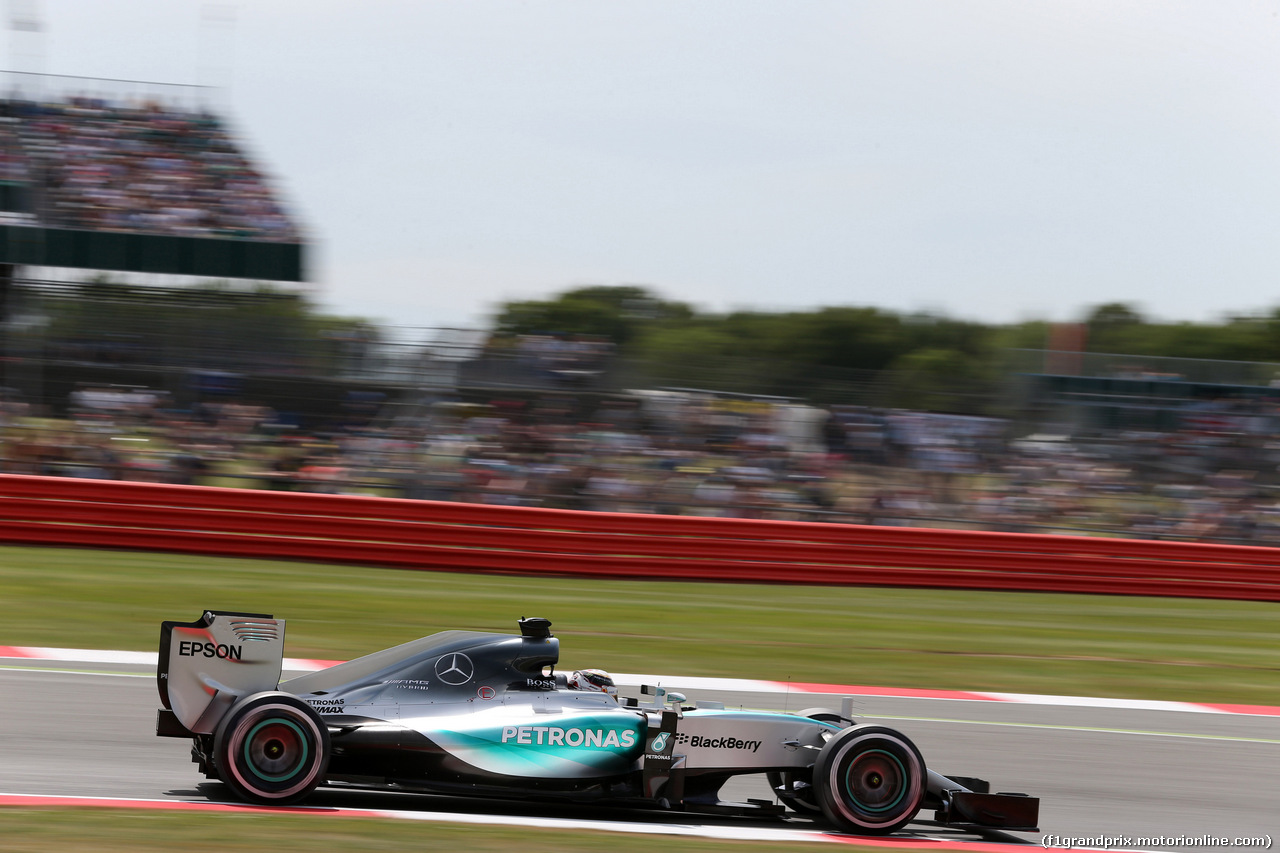 GP GRAN BRETAGNA, 03.07.2015 - Prove Libere 2, Lewis Hamilton (GBR) Mercedes AMG F1 W06