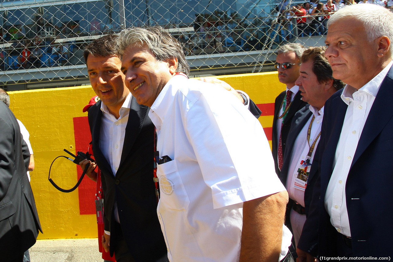 GP ITALIA, 06.09.2015 - Gara, Matteo Renzi (ITA) Italia Prime Minister e Pasquale Lattuneddu (ITA), FOM