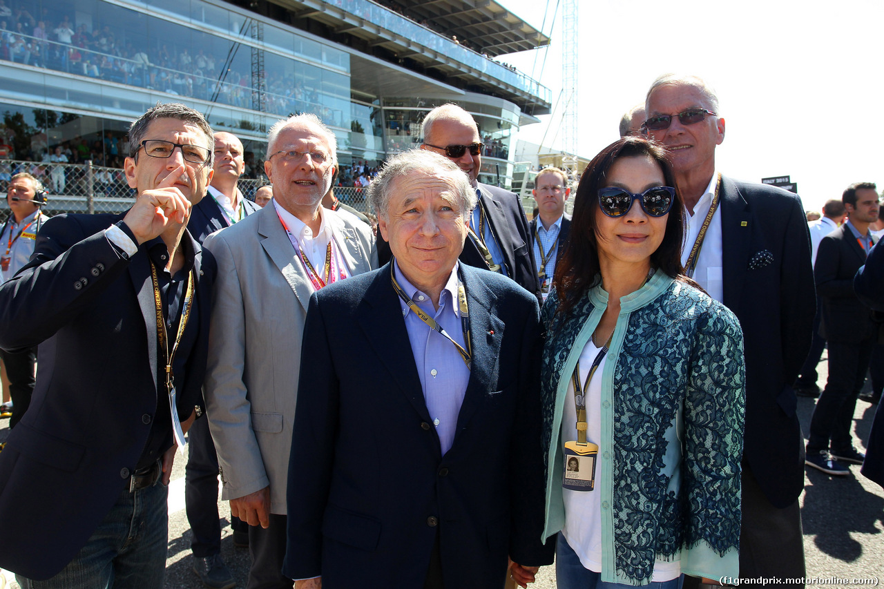 GP ITALIA, 06.09.2015 - Gara, Jean Todt (FRA), President FIA e Michelle Yeoh, wife of Jean Todt (FRA)