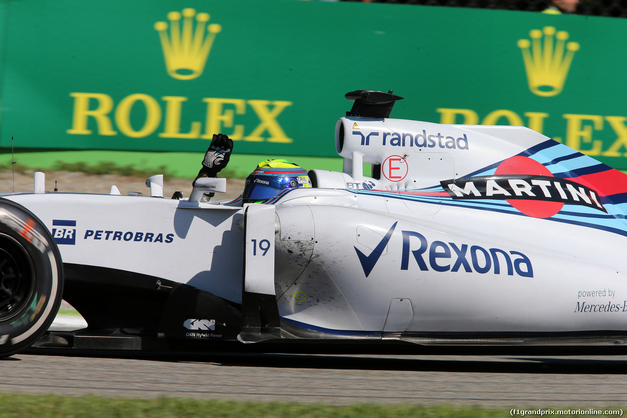 GP ITALIA, 06.09.2015 - Gara, Felipe Massa (BRA) Williams F1 Team FW37 waves to the fans