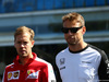 GP ITALIA, 06.09.2015 - Sebastian Vettel (GER) Ferrari SF15-T e Jenson Button (GBR)  McLaren Honda MP4-30.