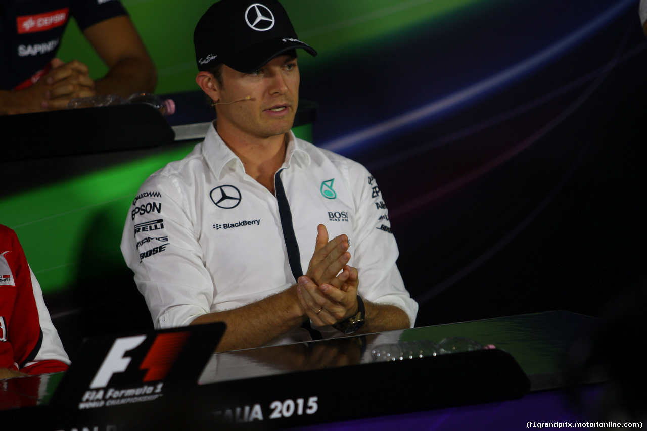 GP ITALIA, 03.09.2015 - Conferenza Stampa, Nico Rosberg (GER) Mercedes AMG F1 W06