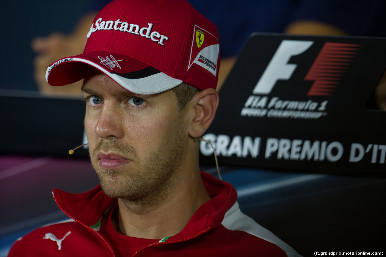 GP ITALIA, 03.09.2015 - Conferenza Stampa, Sebastian Vettel (GER) Ferrari SF15-T