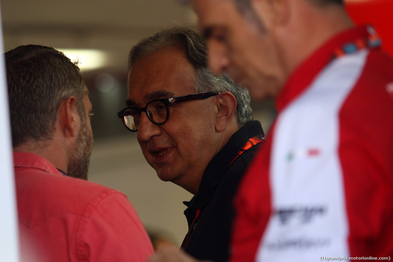 GP ITALIA, 05.09.2015 - Prove Libere 3, Sergio Marchionne (ITA), Ferrari President e CEO of Fiat Chrysler Automobiles e Lapo Elkan
