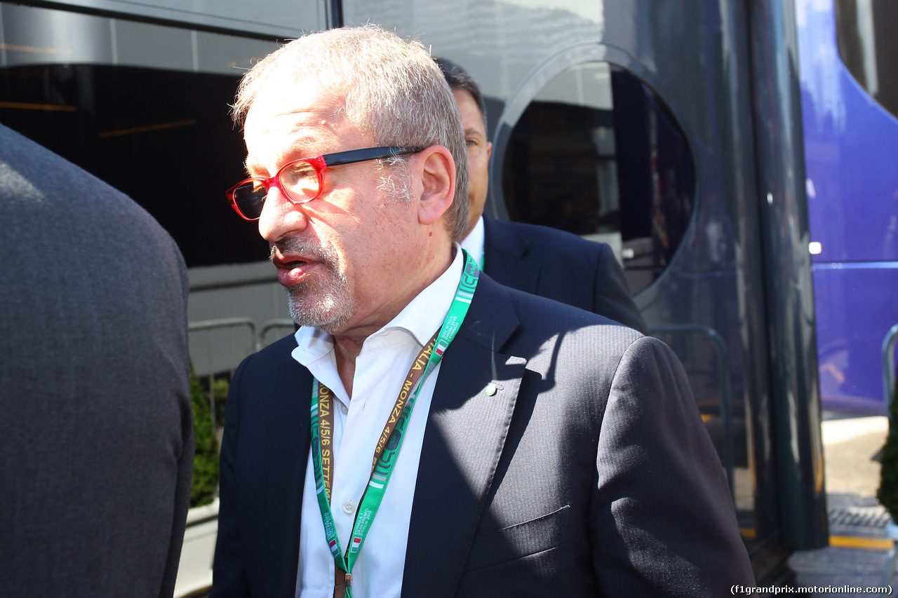 GP ITALIA, 05.09.2015 - Prove Libere 3, Roberto Maroni (ITA) Presidente della Regione Lombardia