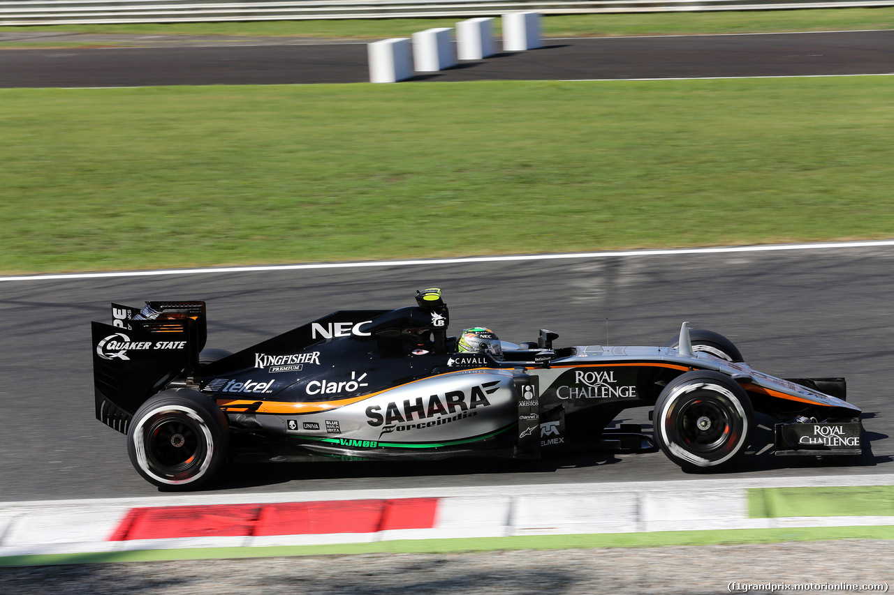 GP ITALIA, 05.09.2015 - Prove Libere 3, Sergio Perez (MEX) Sahara Force India F1 VJM08