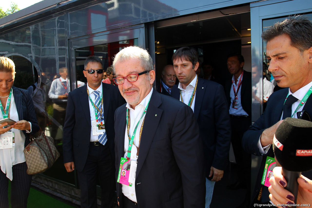 GP ITALIA, 05.09.2015 - Prove Libere 3, Roberto Maroni (ITA), Presidente della Regione Lombardia