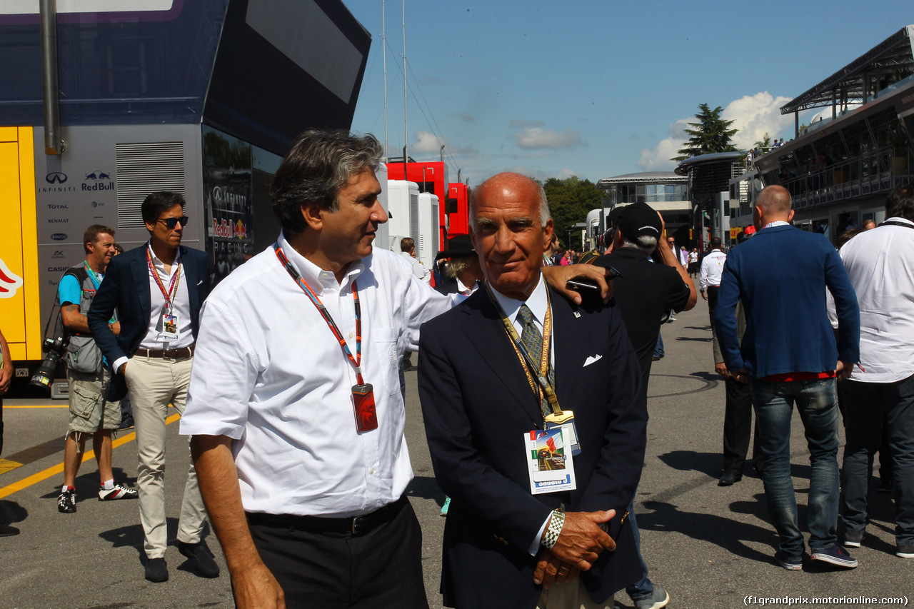 GP ITALIA, 05.09.2015 - Prove Libere 3, Pasquale Lattuneddu (ITA), FOM e Dr. Angelo Sticchi Damiani (ITA) Aci Csai President