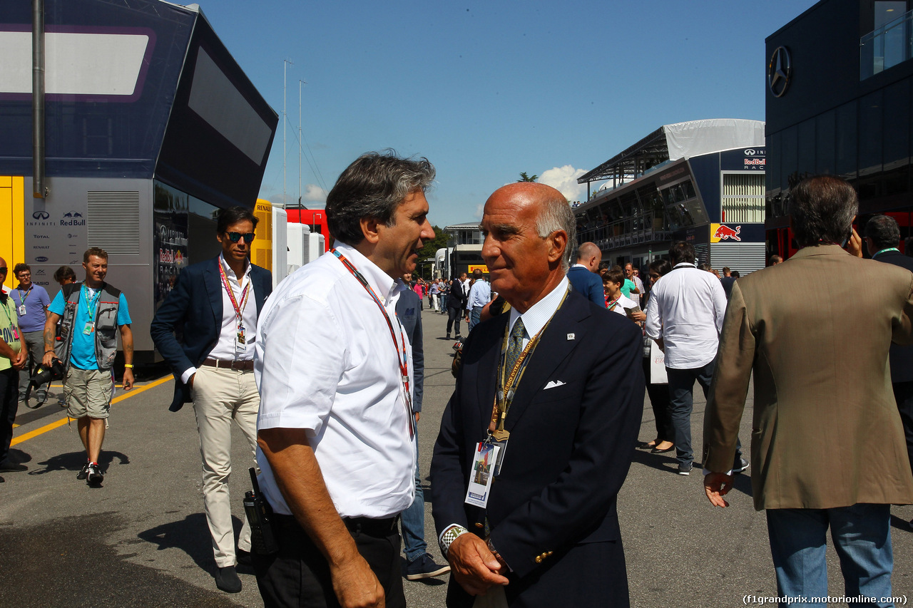 GP ITALIA, 05.09.2015 - Prove Libere 3, Pasquale Lattuneddu (ITA), FOM e Dr. Angelo Sticchi Damiani (ITA) Aci Csai President
