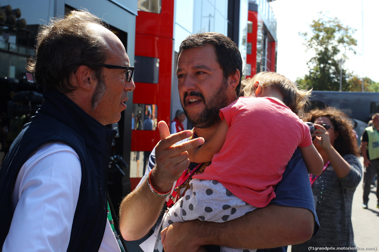 GP ITALIA, 05.09.2015 - Prove Libere 3, (L-R) Matteo Salvini (ITA)