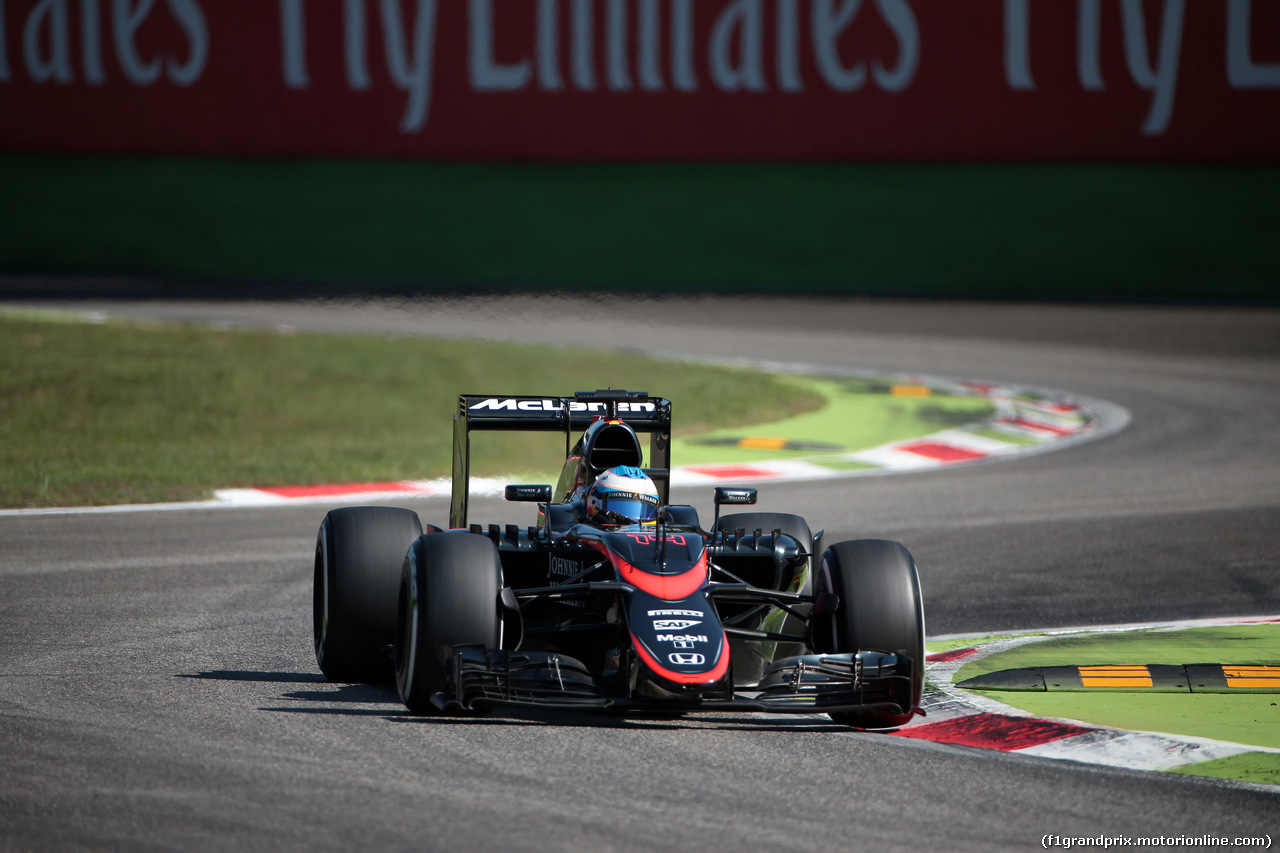 GP ITALIA, 05.09.2015 - Prove Libere 3, Fernando Alonso (ESP) McLaren Honda MP4-30