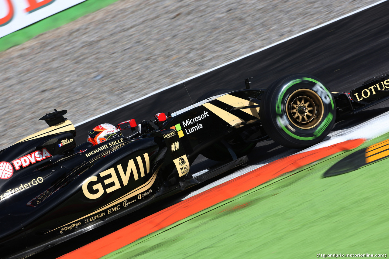 GP ITALIA, 05.09.2015 - Prove Libere 3, Romain Grosjean (FRA) Lotus F1 Team E23