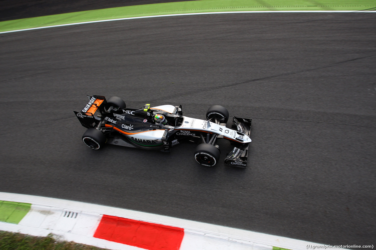 GP ITALIA, 04.09.2015 - Prove Libere 1, Sergio Perez (MEX) Sahara Force India F1 VJM08