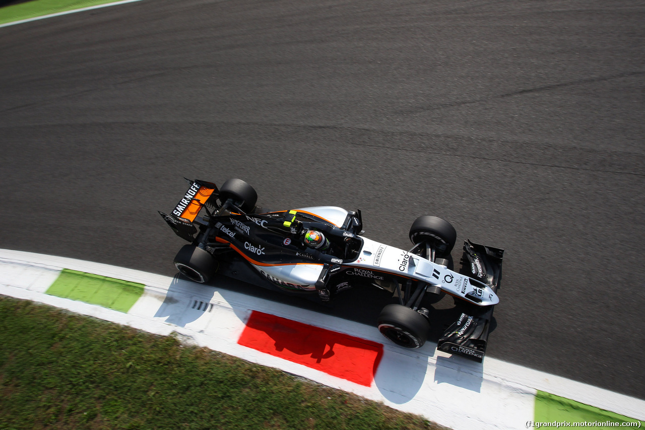 GP ITALIA, 04.09.2015 - Prove Libere 1, Sergio Perez (MEX) Sahara Force India F1 VJM08