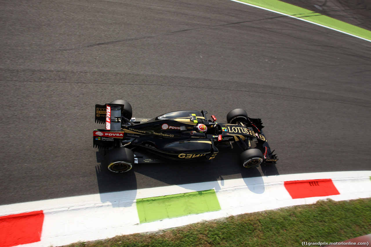 GP ITALIA, 04.09.2015 - Prove Libere 1, Pastor Maldonado (VEN) Lotus F1 Team E23