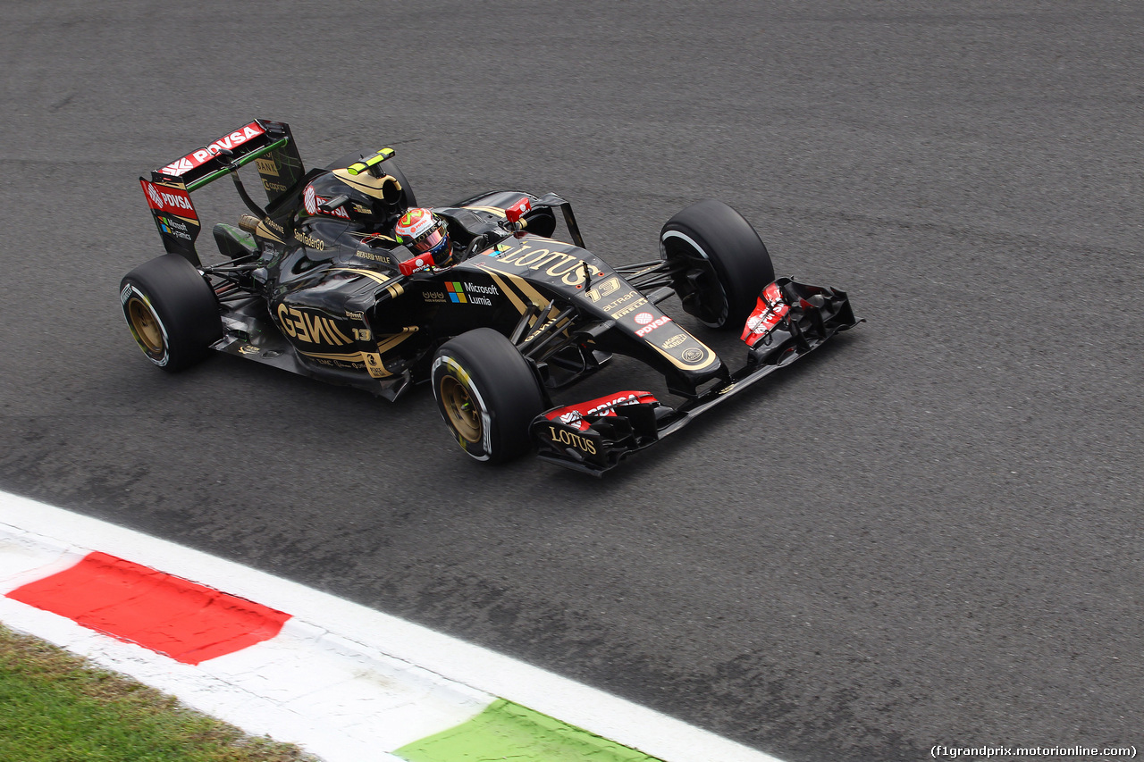 GP ITALIA, 04.09.2015 - Prove Libere 1, Pastor Maldonado (VEN) Lotus F1 Team E23