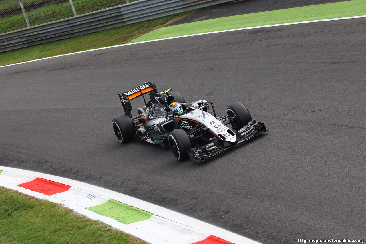 GP ITALIA, 04.09.2015 - Prove Libere 1, Sergio Perez (MEX) Sahara Force India F1 VJM08
