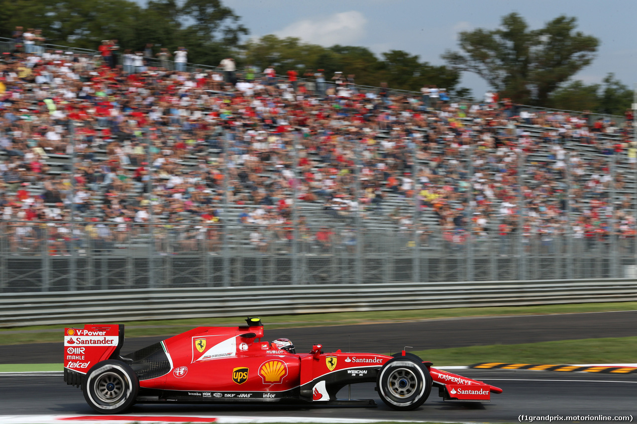 GP ITALIA, 04.09.2015 - Prove Libere 1, Kimi Raikkonen (FIN) Ferrari SF15-T
