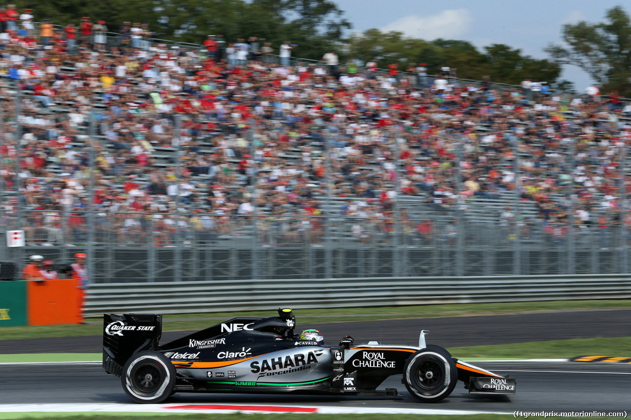 GP ITALIA, 04.09.2015 - Prove Libere 1, Sergio Perez (MEX) Sahara Force India F1 VJM08