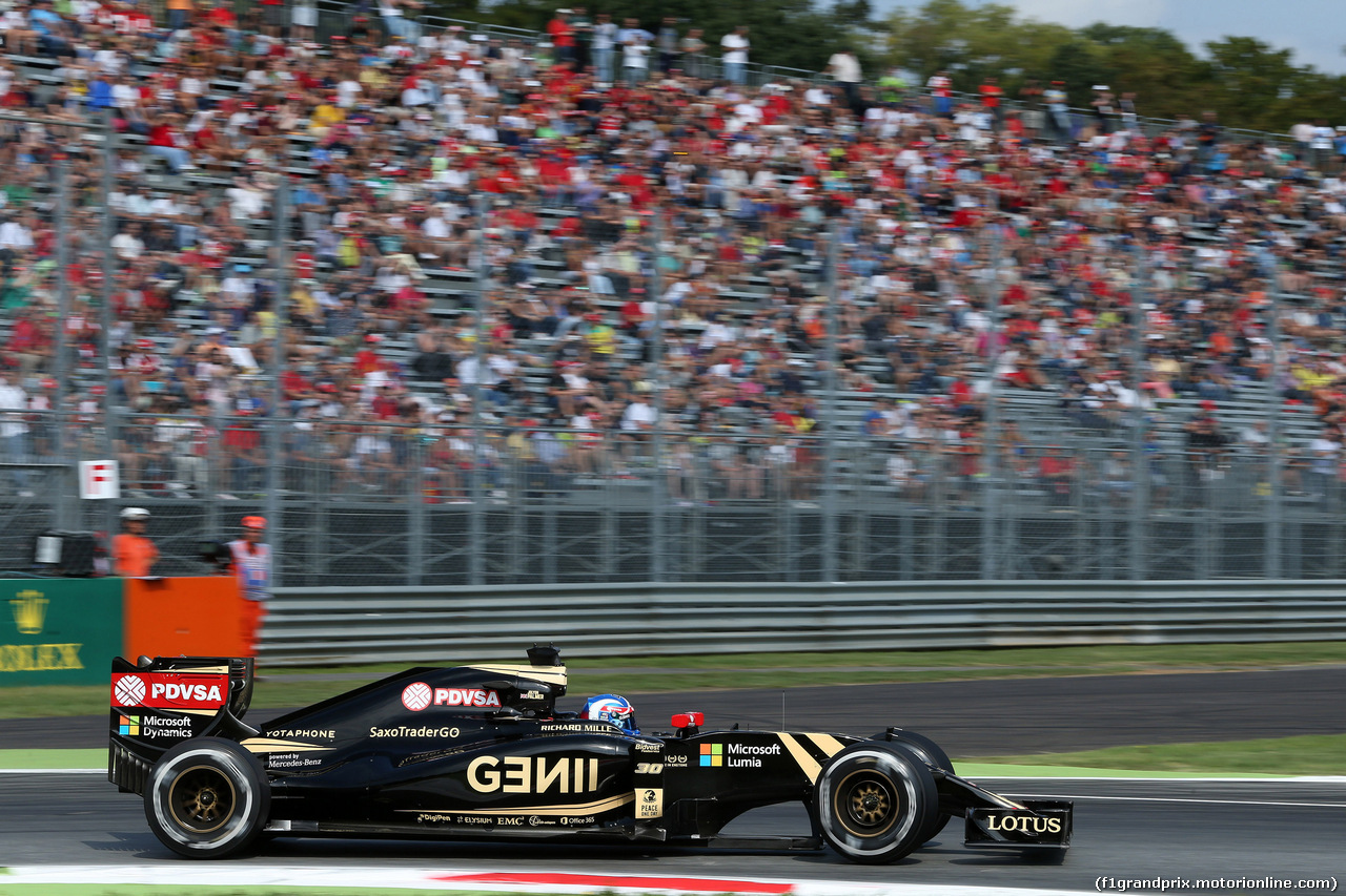 GP ITALIA, 04.09.2015 - Prove Libere 1, Jolyon Palmer (GBR) Test Driver, Lotus F1 Team