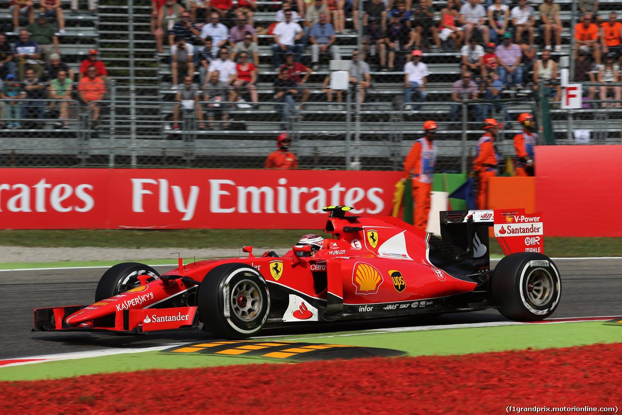 GP ITALIA, 04.09.2015 - Prove Libere 1, Kimi Raikkonen (FIN) Ferrari SF15-T