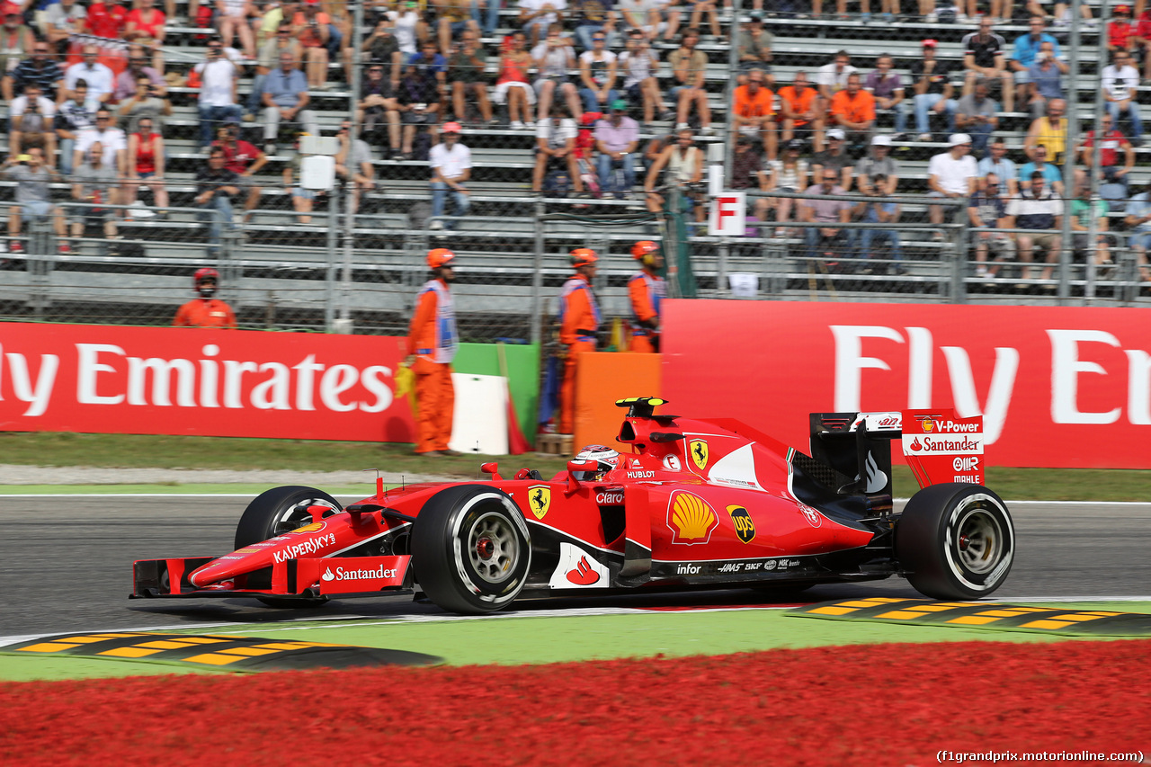 GP ITALIA, 04.09.2015 - Prove Libere 1, Kimi Raikkonen (FIN) Ferrari SF15-T