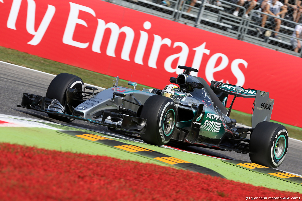 GP ITALIA, 04.09.2015 - Prove Libere 1, Lewis Hamilton (GBR) Mercedes AMG F1 W06