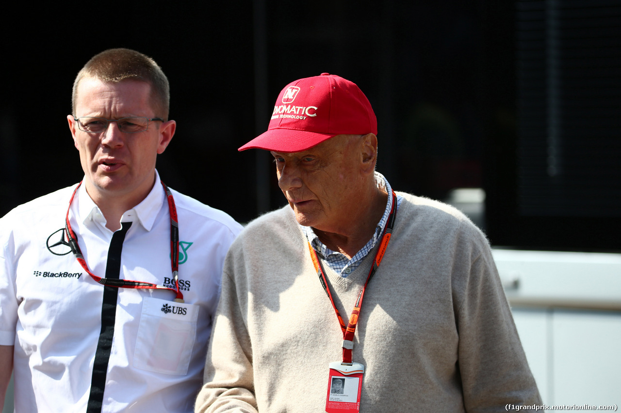 GP ITALIA, 04.09.2015 - Prove Libere 1, Nikki Lauda (AU), Mercedes