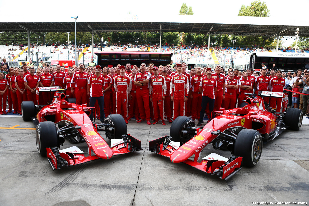 GP ITALIA, 04.09.2015 - Prove Libere 1, Ferrari family photo