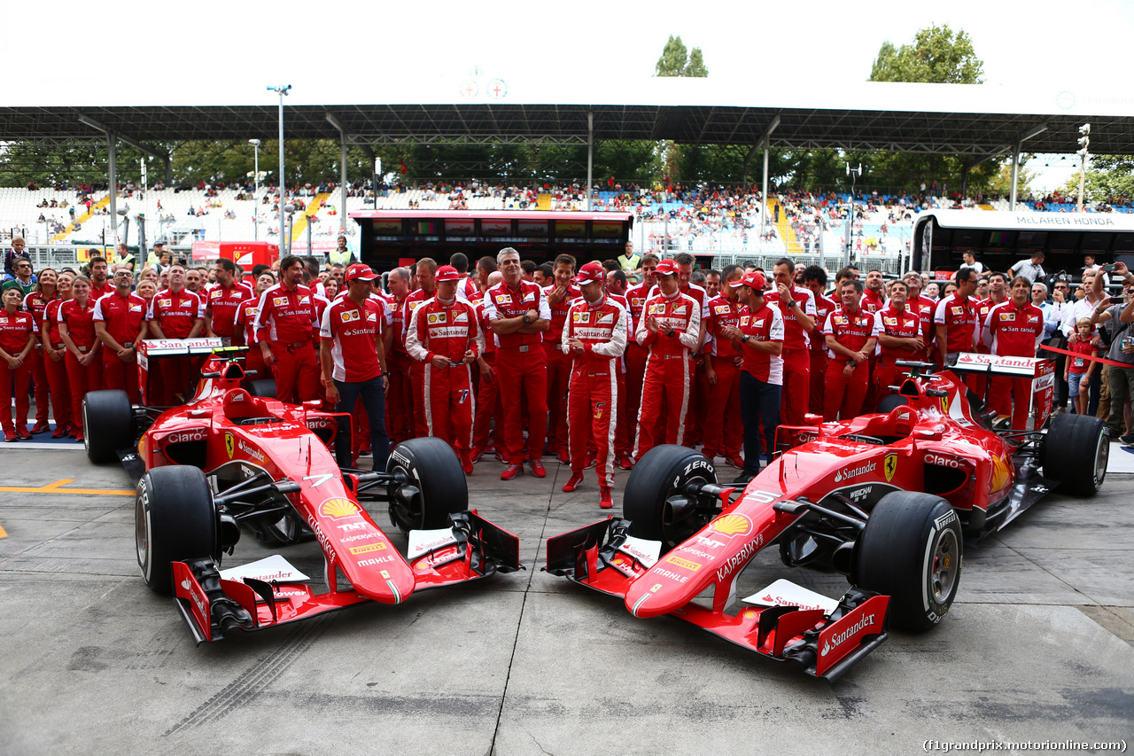 GP ITALIA, 04.09.2015 - Prove Libere 1, Ferrari family photo