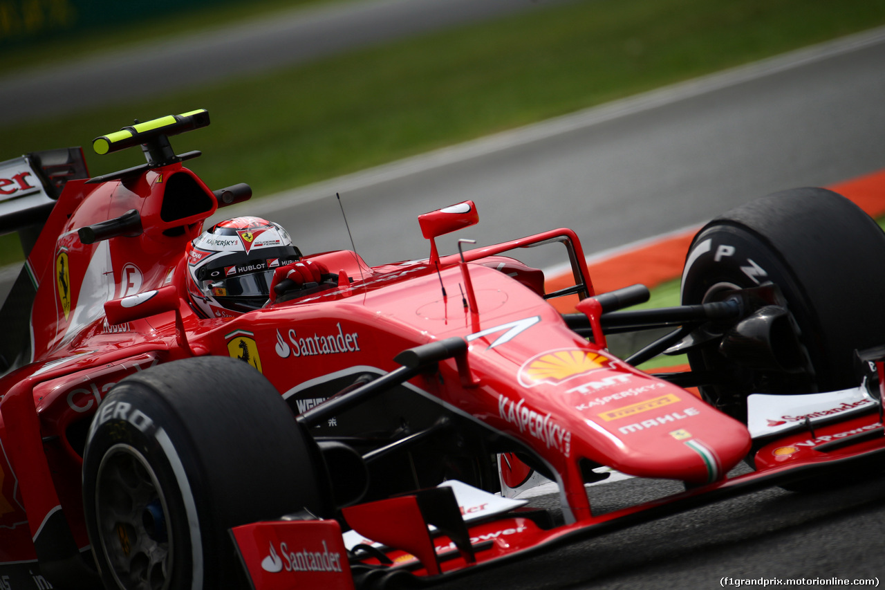 GP ITALIA, 04.09.2015 - Prove Libere 2, Kimi Raikkonen (FIN) Ferrari SF15-T