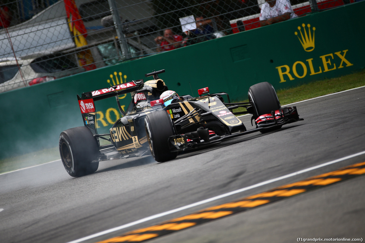 GP ITALIA, 04.09.2015 - Prove Libere 2, Romain Grosjean (FRA) Lotus F1 Team E23