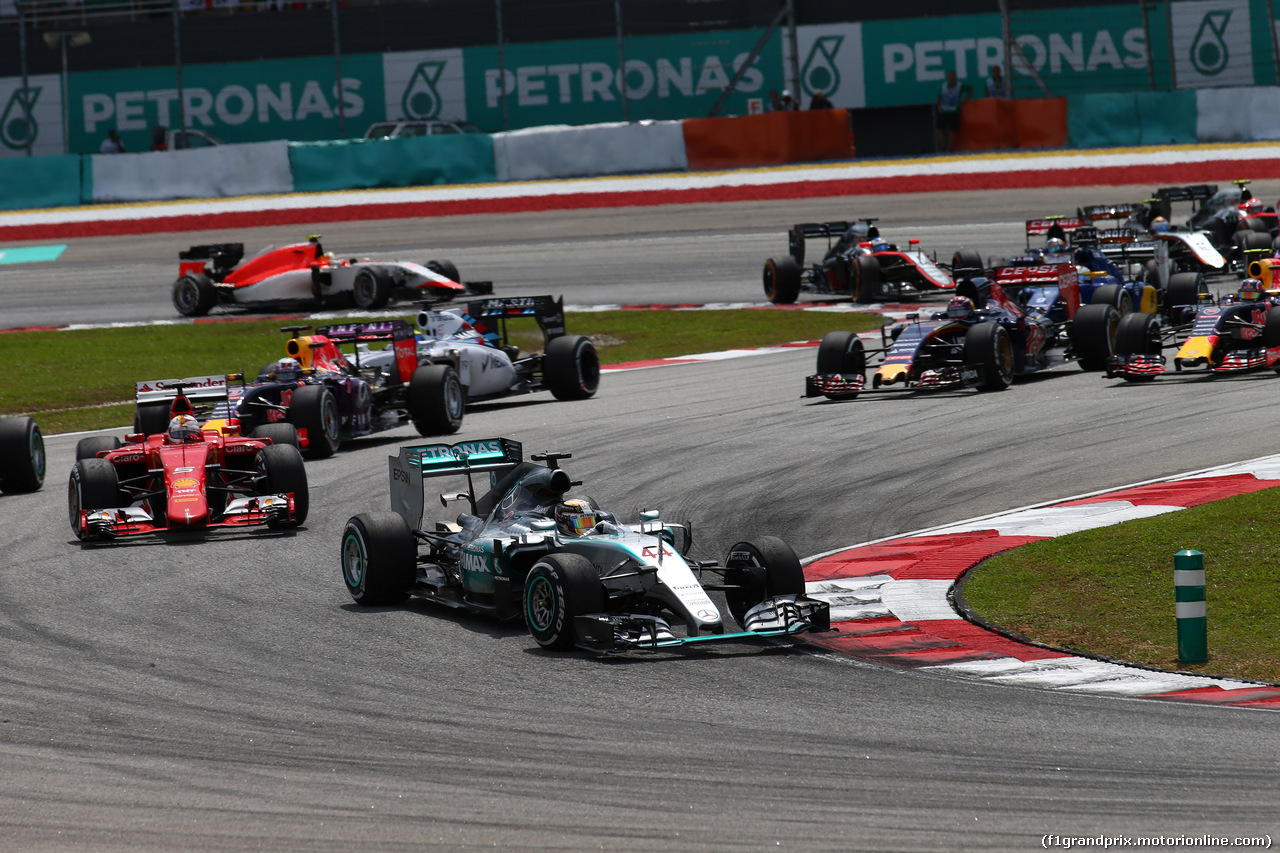 GP MALESIA, 29.03.2015- Gara, Start of the race