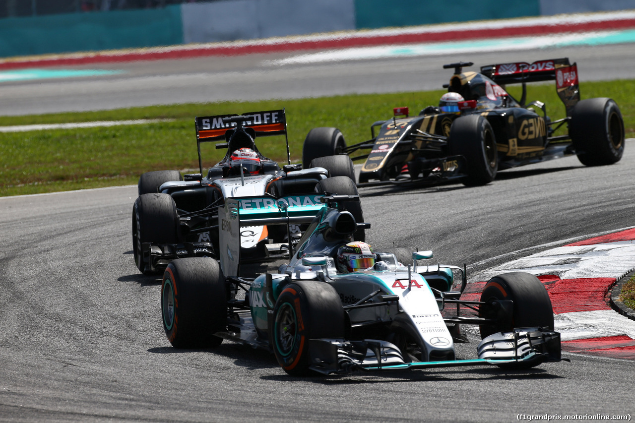 GP MALESIA, 29.03.2015- Gara, Lewis Hamilton (GBR) Mercedes AMG F1 W06