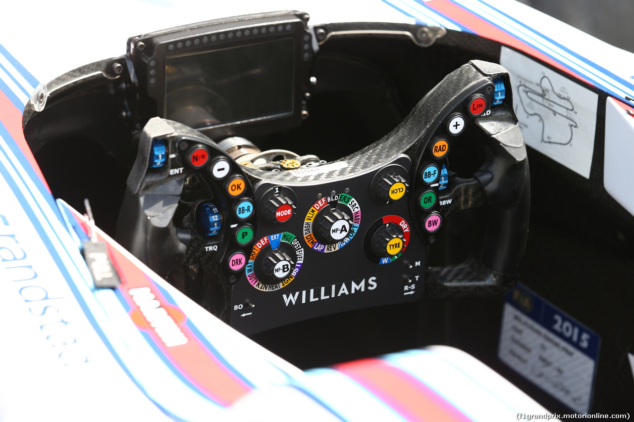 GP MALESIA, 28.03.2015 - The Steering wheel of Williams F1 Team FW37