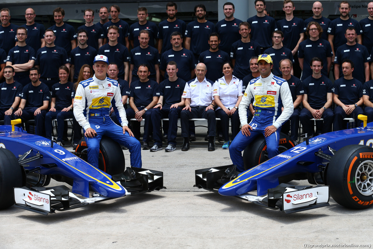 GP MALESIA, 28.03.2015 - Marcus Ericsson (SUE) Sauber C34 e Felipe Nasr (BRA) Sauber C34