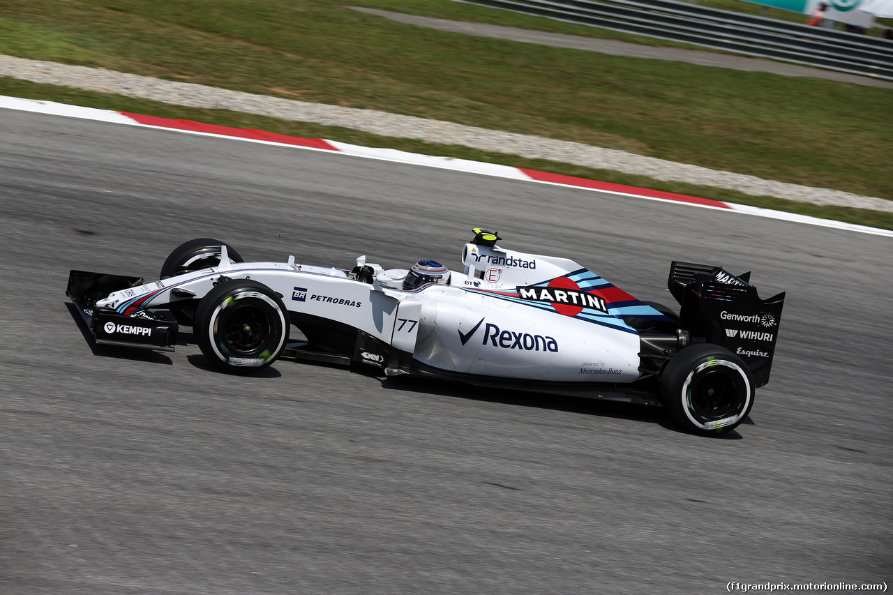 GP MALESIA, 28.03.2015 - Prove Libere 3, Valtteri Bottas (FIN) Williams F1 Team FW37