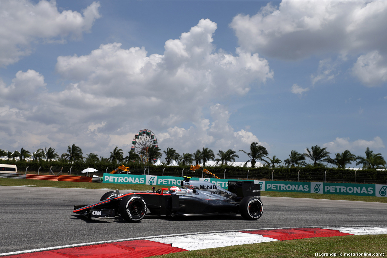GP MALESIA, 28.03.2015 - Prove Libere 3, Jenson Button (GBR)  McLaren Honda MP4-30.