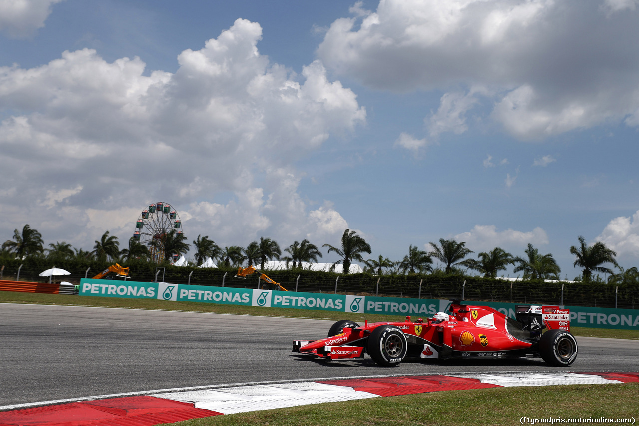 GP MALESIA, 28.03.2015 - Prove Libere 3, Sebastian Vettel (GER) Ferrari SF15-T