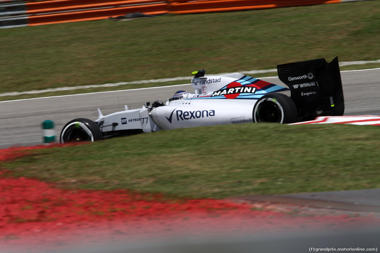 GP MALESIA, 28.03.2015 - Prove Libere 3, Valtteri Bottas (FIN) Williams F1 Team FW37