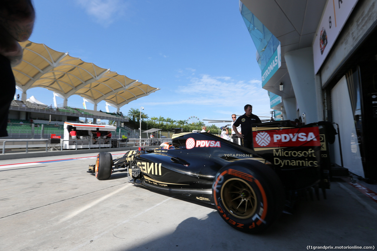GP MALESIA, 27.03.2015 - Prove Libere 1, Romain Grosjean (FRA) Lotus F1 Team E23