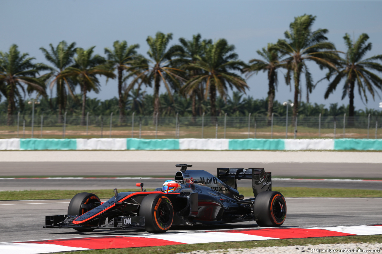 GP MALESIA, 27.03.2015 - Prove Libere 1, Fernando Alonso (ESP) McLaren Honda MP4-30